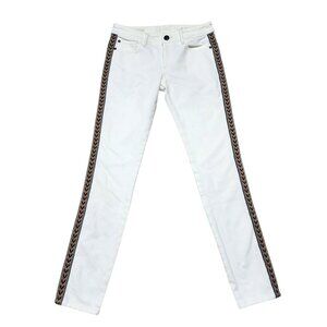 DL1961 Pro‎ 360° Comfort White Jeans With Side Stripe Detail Size 27